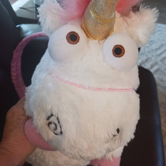 Universal Studios Despicable Me Unicorn Plush Backpack It's So Fluffy! - Picture 3 of 14